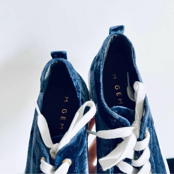 M. Gemi Palestra Minimo Velvet Edit Special Collection Blue Velvet Sneaker 37.5 - Picture 11 of 16